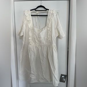 White Denim Plus Size Dress